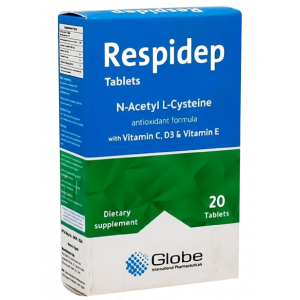 RESPIDEP DIETARY SUPPLEMENT ( N- ACETYL L-CYSTEINE + VITAMIN C + VITAMIN D3 + VITAMIN E ) 20 TABLETS